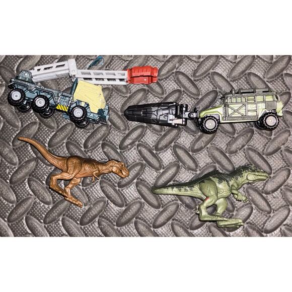 Jurassic World matchbox vehicles figures dinosaurs - Picture 1 of 2